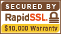 SECURED BY RapadSSL $10,000 Warranty